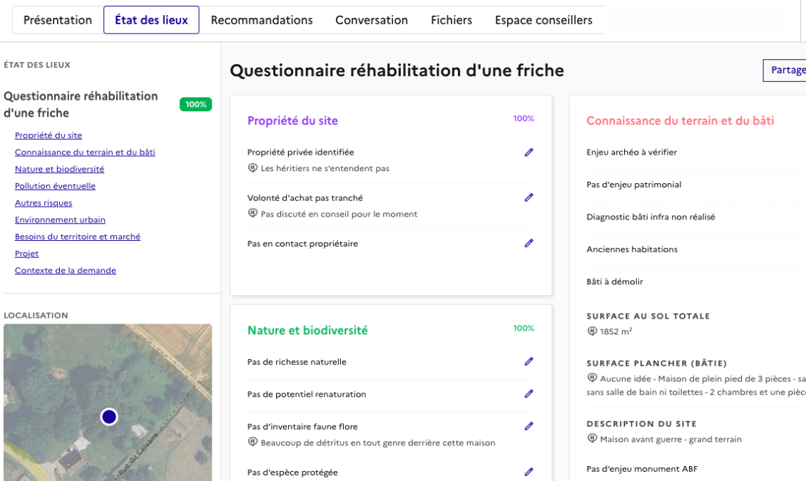 Image Descriptif détaillé de la friche et du dossier