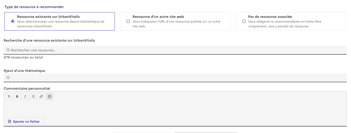 Image Création de recommandation pour la collectivité